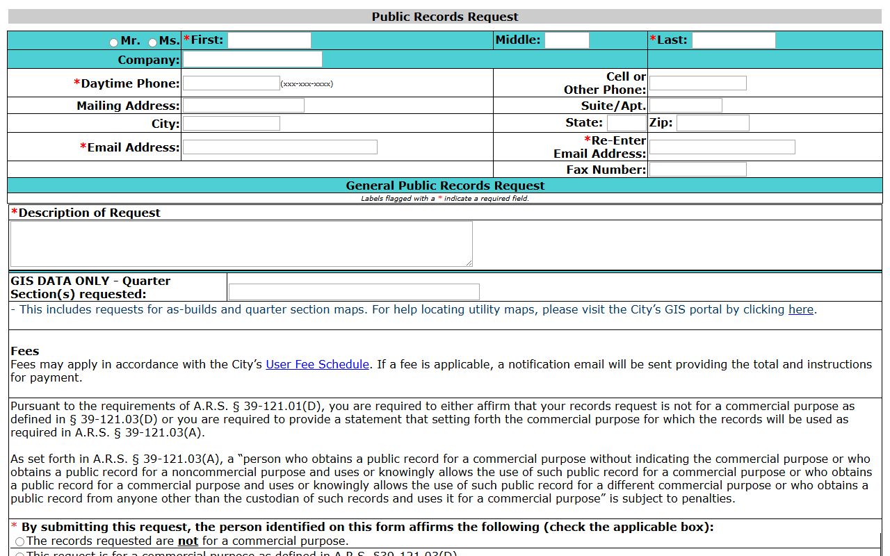 Goodyear Police Department records portal for residents directory searches