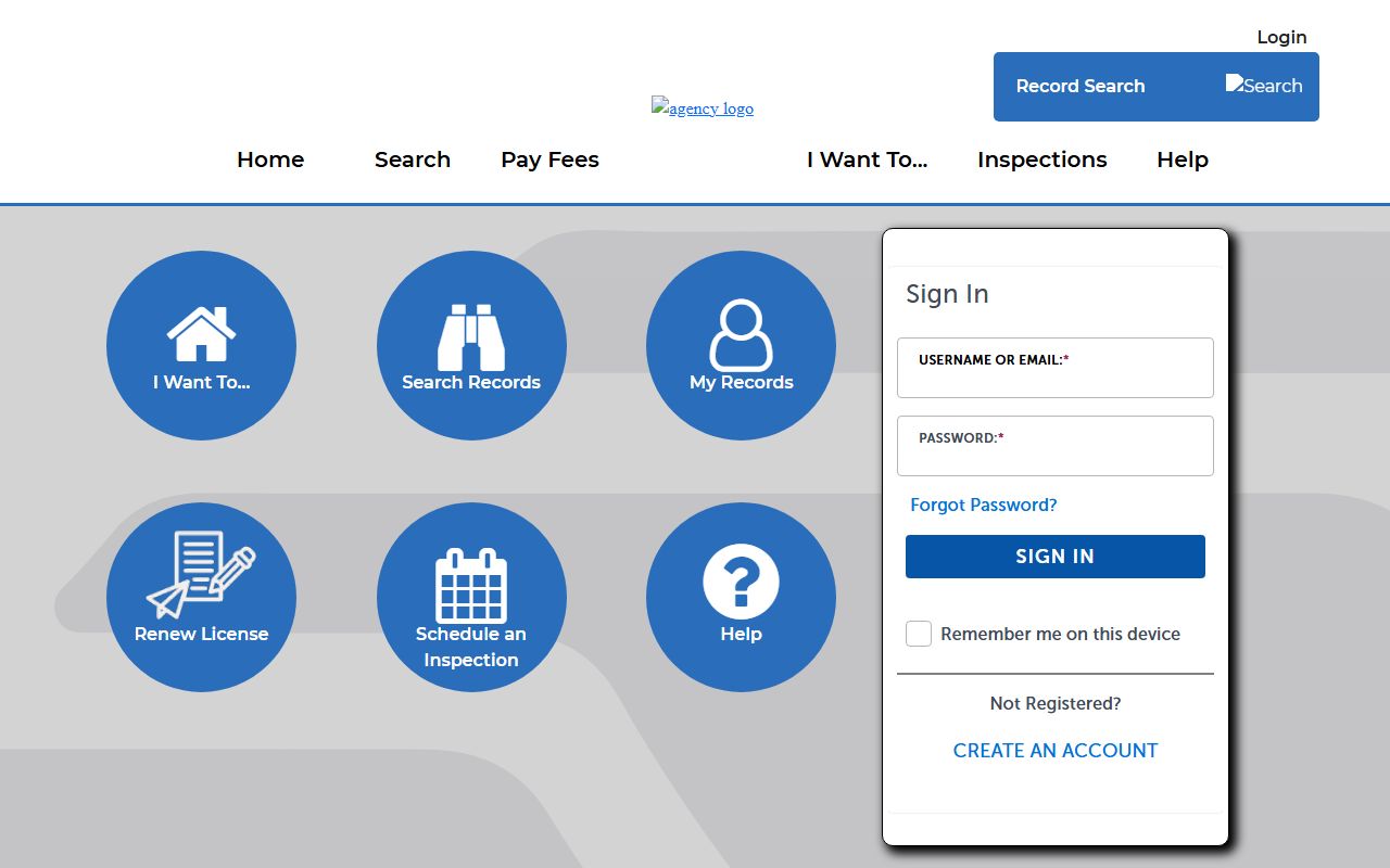 Mesa Development Services Accela portal for residents directory searches