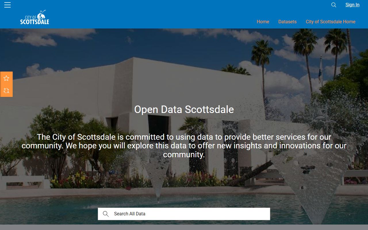 Scottsdale Open Data portal for residents directory research